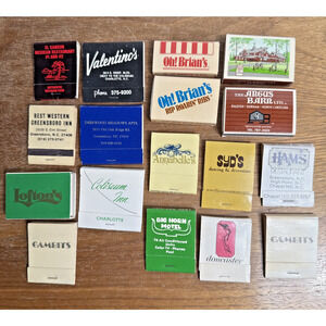Vintage North Carolina Matchbooks Most Unused Valentino's Coliseum Inn Raleigh